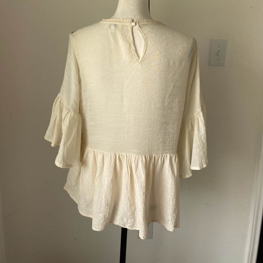 Umgee Leopard Print & Cream Top / Size Large - image 4